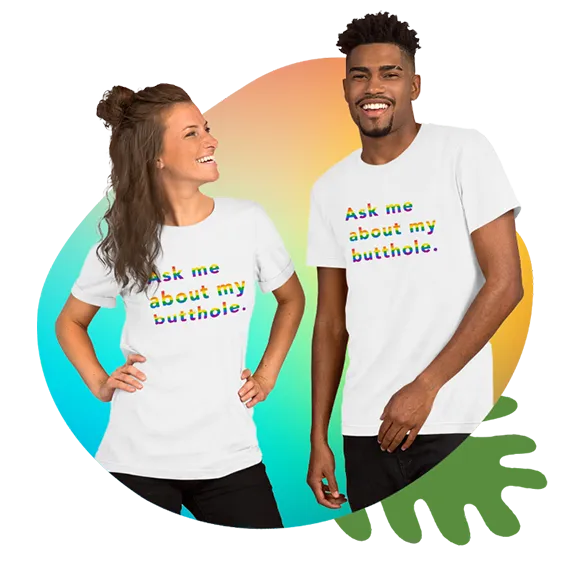 TUSHY Rainbow Butthole T-shirt