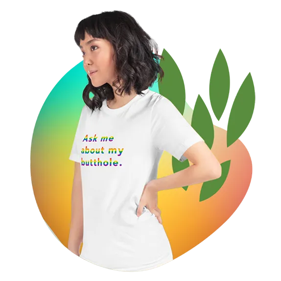 TUSHY Rainbow Butthole T-shirt